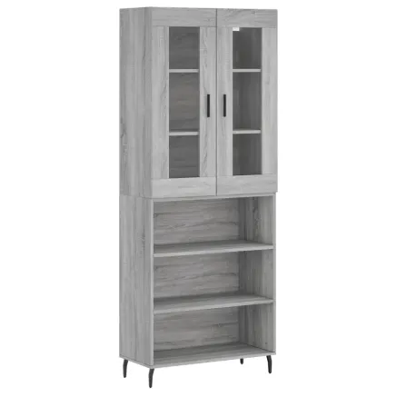 Buffet haut Sonoma gris 69,5x34x180 cm Bois d'ingénierie 2
