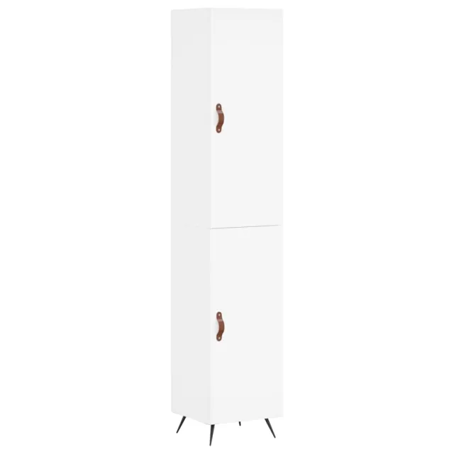 Buffet haut Blanc 34,5x34x180 cm Bois d'ingénierie