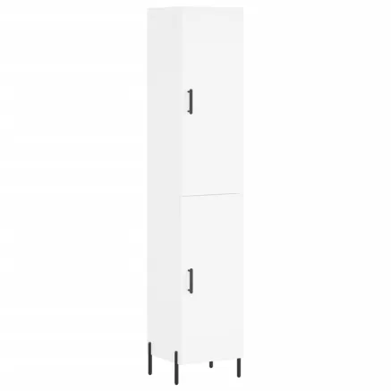 Buffet haut Blanc 34,5x34x180 cm Bois d'ingénierie 2