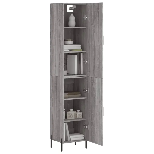 Buffet haut Sonoma gris 34,5x34x180 cm Bois d'ingénierie