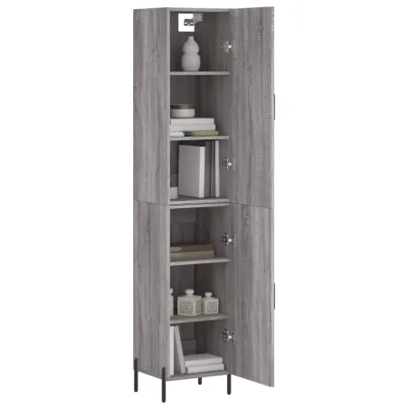 Buffet haut Sonoma gris 34,5x34x180 cm Bois d'ingénierie
