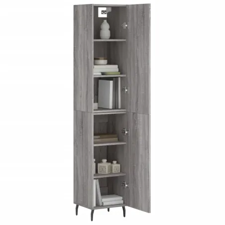 Buffet haut Sonoma gris 34,5x34x180 cm Bois d'ingénierie