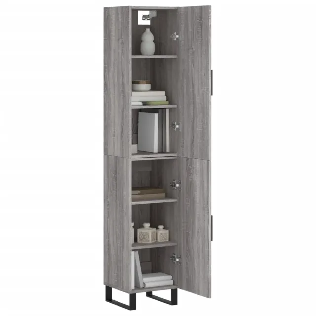 Buffet haut Sonoma gris 34,5x34x180 cm Bois d'ingénierie