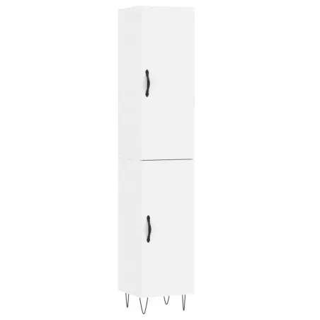 Buffet haut Blanc 34,5x34x180 cm Bois d'ingénierie