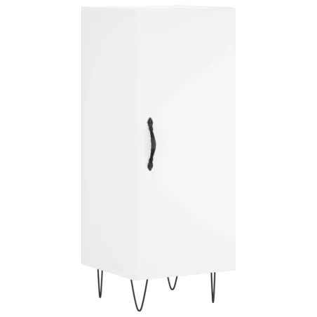 Buffet haut Blanc 34,5x34x180 cm Bois d'ingénierie