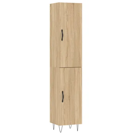 Buffet haut Chêne sonoma 34,5x34x180 cm Bois d'ingénierie 2