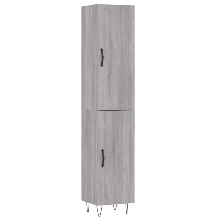 Buffet haut Sonoma gris 34,5x34x180 cm Bois d'ingénierie 2