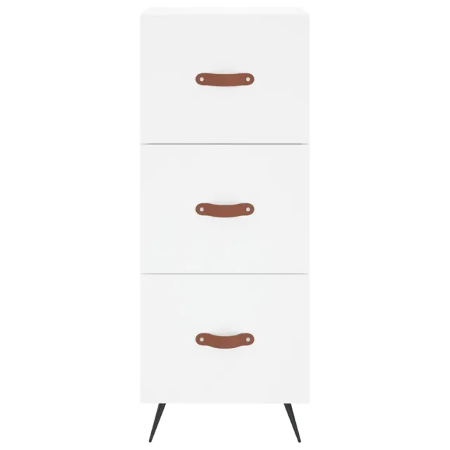 Buffet haut Blanc 34,5x34x180 cm Bois d'ingénierie