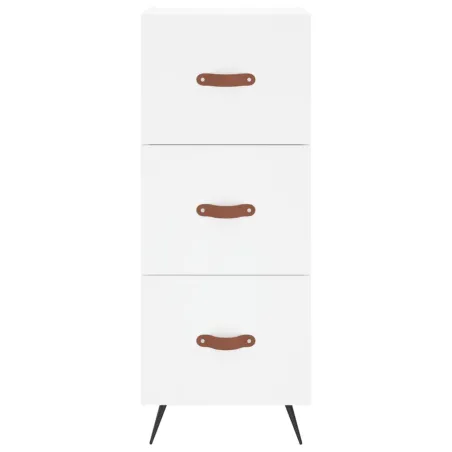 Buffet haut Blanc 34,5x34x180 cm Bois d'ingénierie