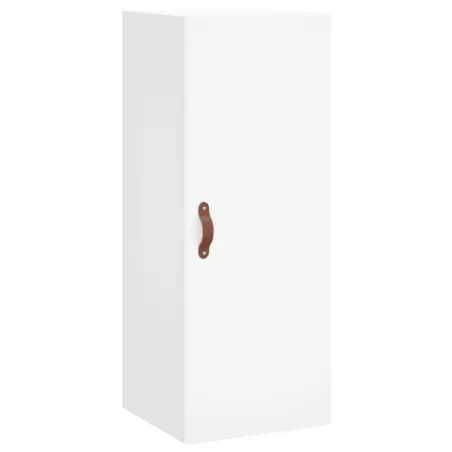 Buffet haut Blanc 34,5x34x180 cm Bois d'ingénierie