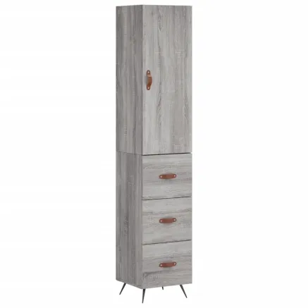 Buffet haut Sonoma gris 34,5x34x180 cm Bois d'ingénierie 2