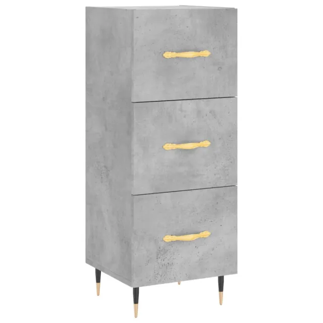 Buffet haut Gris béton 34,5x34x180 cm Bois d'ingénierie