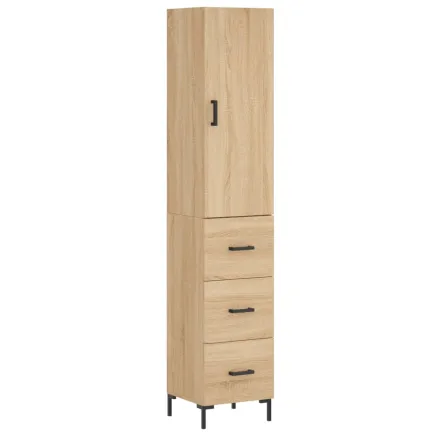 Buffet haut Chêne sonoma 34,5x34x180 cm Bois d'ingénierie 2