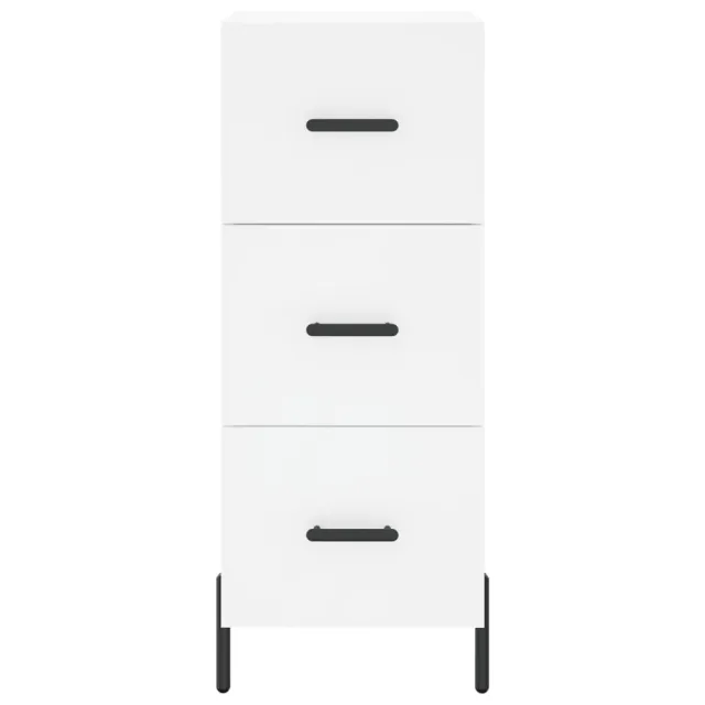 Buffet haut Blanc 34,5x34x180 cm Bois d'ingénierie