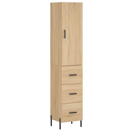 Buffet haut Chêne sonoma 34,5x34x180 cm Bois d'ingénierie 2