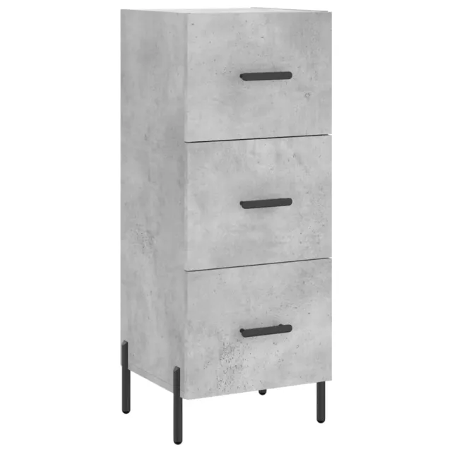 Buffet haut Gris béton 34,5x34x180 cm Bois d'ingénierie