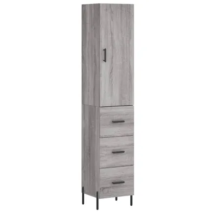 Buffet haut Sonoma gris 34,5x34x180 cm Bois d'ingénierie 2