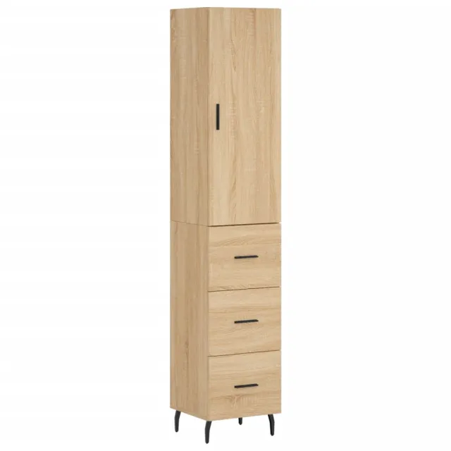 Buffet haut Chêne sonoma 34,5x34x180 cm Bois d'ingénierie