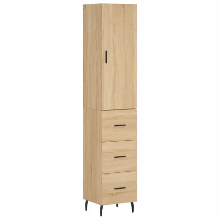 Buffet haut Chêne sonoma 34,5x34x180 cm Bois d'ingénierie