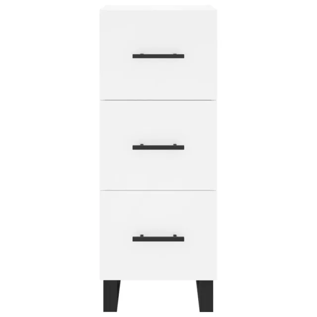 Buffet haut Blanc 34,5x34x180 cm Bois d'ingénierie