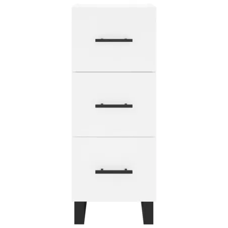 Buffet haut Blanc 34,5x34x180 cm Bois d'ingénierie