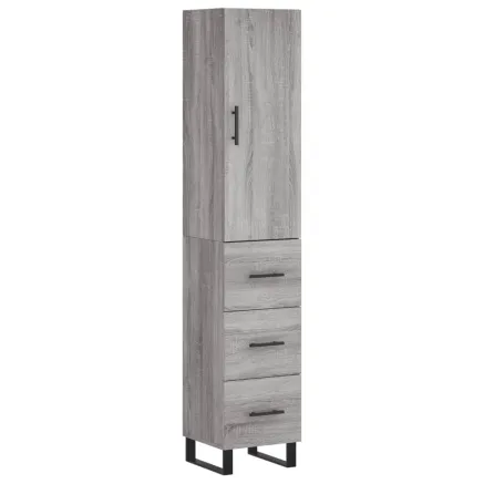 Buffet haut Sonoma gris 34,5x34x180 cm Bois d'ingénierie 2