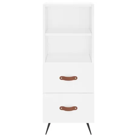 Buffet haut Blanc 34,5x34x180 cm Bois d'ingénierie