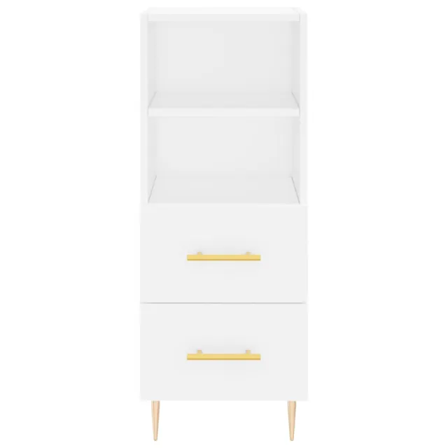 Buffet haut Blanc 34,5x34x180 cm Bois d'ingénierie