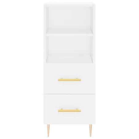 Buffet haut Blanc 34,5x34x180 cm Bois d'ingénierie