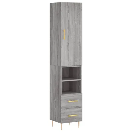 Buffet haut Sonoma gris 34,5x34x180 cm Bois d'ingénierie 2