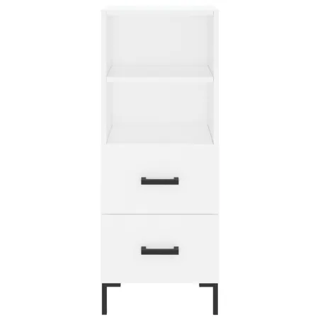 Buffet haut Blanc 34,5x34x180 cm Bois d'ingénierie