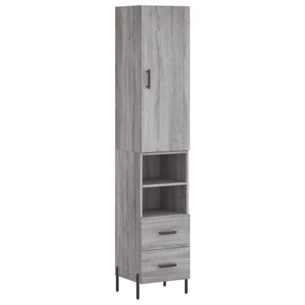 Buffet haut Sonoma gris 34,5x34x180 cm Bois d'ingénierie 2