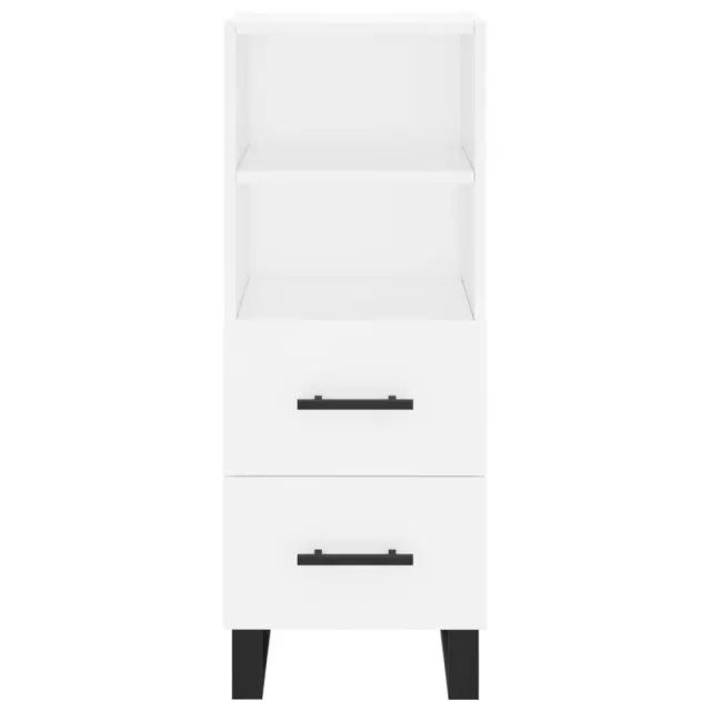 Buffet haut Blanc 34,5x34x180 cm Bois d'ingénierie