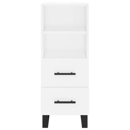 Buffet haut Blanc 34,5x34x180 cm Bois d'ingénierie