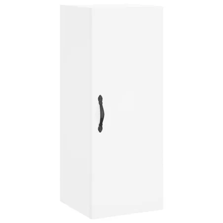 Buffet haut Blanc 34,5x34x180 cm Bois d'ingénierie