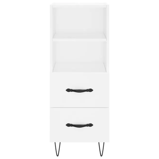 Buffet haut Blanc 34,5x34x180 cm Bois d'ingénierie