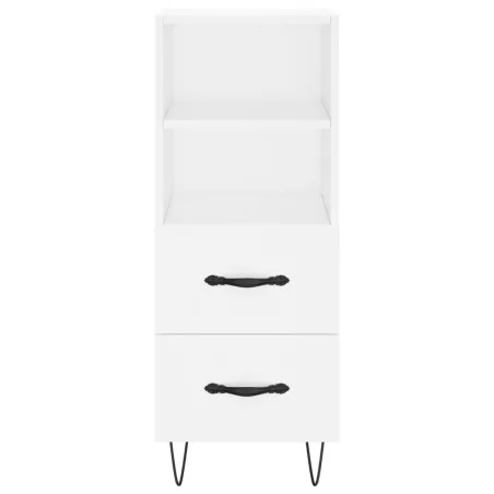 Buffet haut Blanc 34,5x34x180 cm Bois d'ingénierie