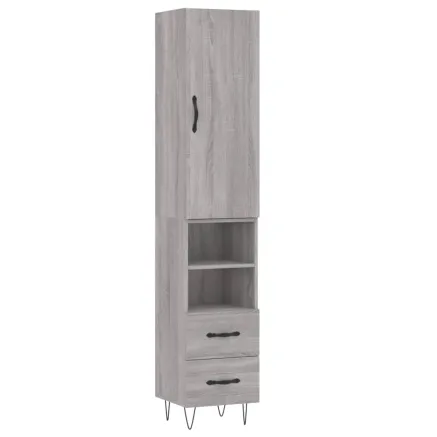 Buffet haut Sonoma gris 34,5x34x180 cm Bois d'ingénierie 2