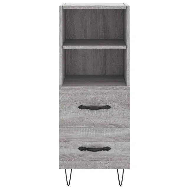 Buffet haut Sonoma gris 34,5x34x180 cm Bois d'ingénierie