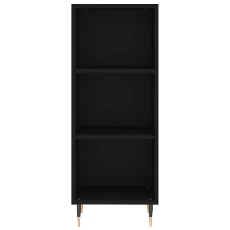 Buffet haut Noir 34,5x34x180 cm Bois d'ingénierie