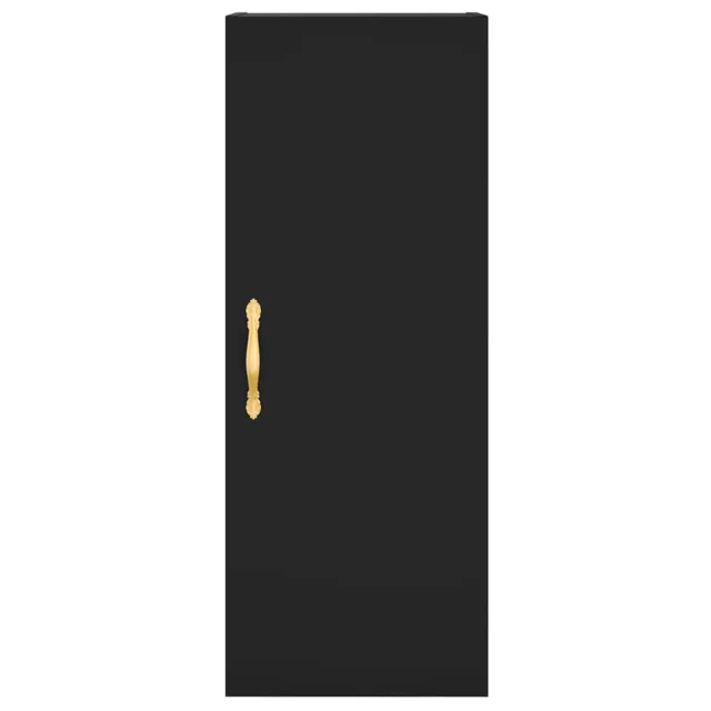 Buffet haut Noir 34,5x34x180 cm Bois d'ingénierie