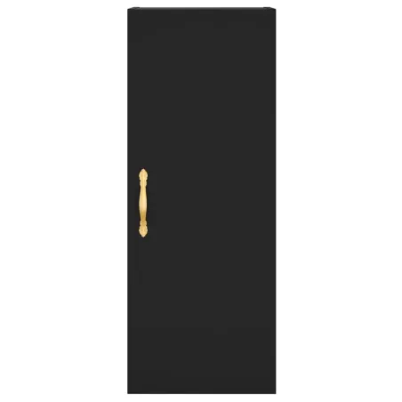 Buffet haut Noir 34,5x34x180 cm Bois d'ingénierie