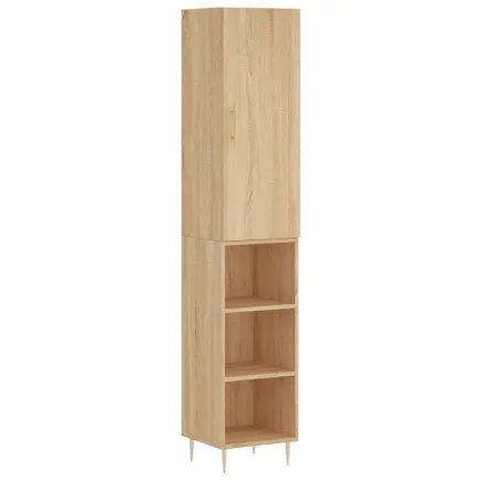 Buffet haut Chêne sonoma 34,5x34x180 cm Bois d'ingénierie 2