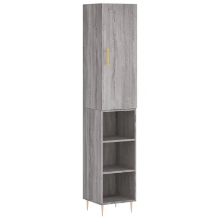 Buffet haut Sonoma gris 34,5x34x180 cm Bois d'ingénierie 2