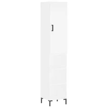Buffet haut Blanc 34,5x34x180 cm Bois d'ingénierie
