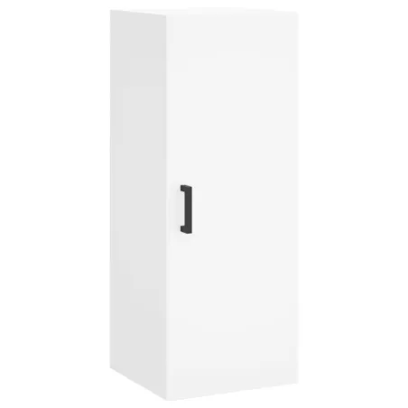 Buffet haut Blanc 34,5x34x180 cm Bois d'ingénierie