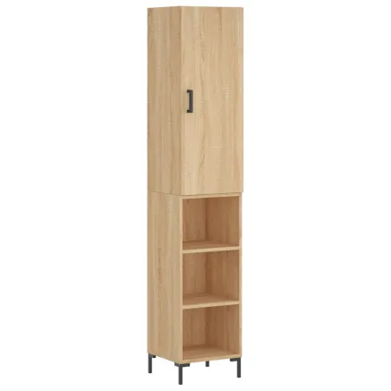 Buffet haut Chêne sonoma 34,5x34x180 cm Bois d'ingénierie 2