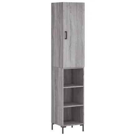 Buffet haut Sonoma gris 34,5x34x180 cm Bois d'ingénierie 2