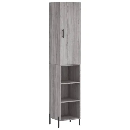 Buffet haut Sonoma gris 34,5x34x180 cm Bois d'ingénierie 2