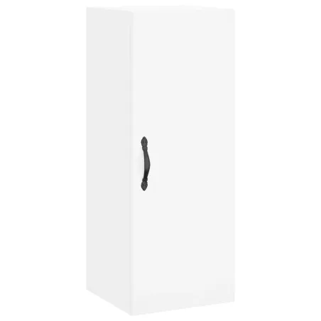 Buffet haut Blanc 34,5x34x180 cm Bois d'ingénierie